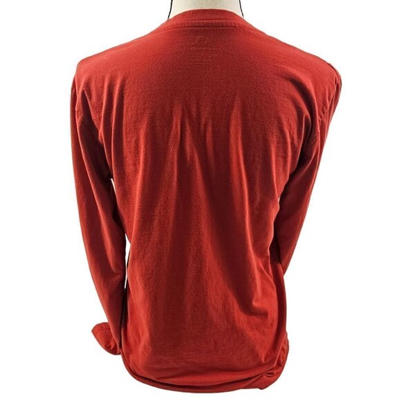Armani Exchange A/X Women’s Size Small Red V-Neck Long Sleeve Cotton T-shirt - Picture 5 of 15